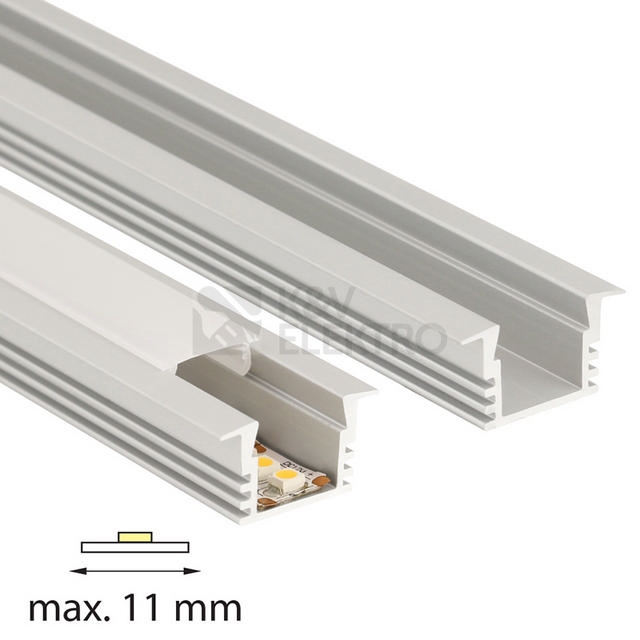 Obrázek produktu  Vestavný hliníkový profil McLED VL 22x13mm s mléčným difuzorem 2m ML-761.032.02.2 1