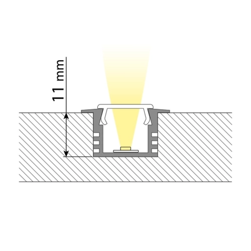 Vestavný hliníkový profil McLED VL 22x13mm s čirým difuzorem 1m ML-761.034.02.1 (obrázek 3)