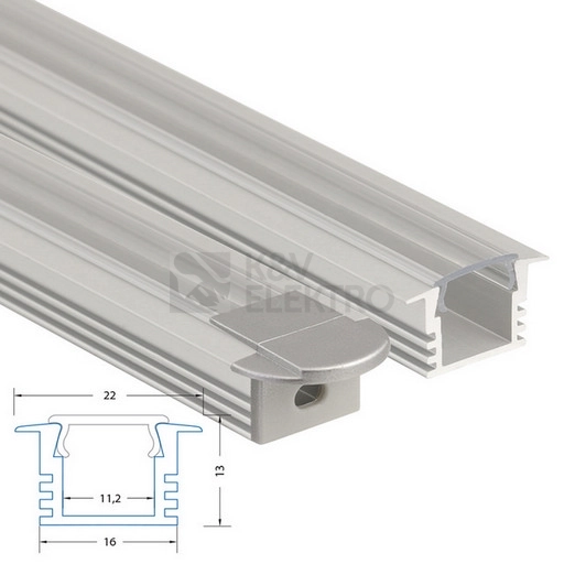 Obrázek produktu Vestavný hliníkový profil McLED VL 22x13mm s čirým difuzorem 1m ML-761.034.02.1 4