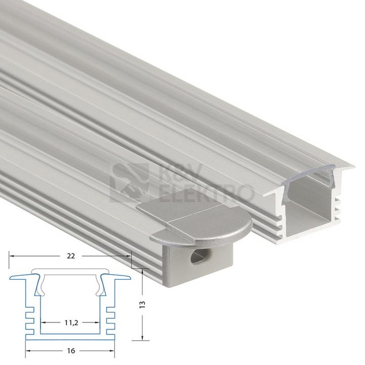Obrázek produktu Vestavný hliníkový profil McLED VL 22x13mm s čirým difuzorem 2m ML-761.034.02.2 7