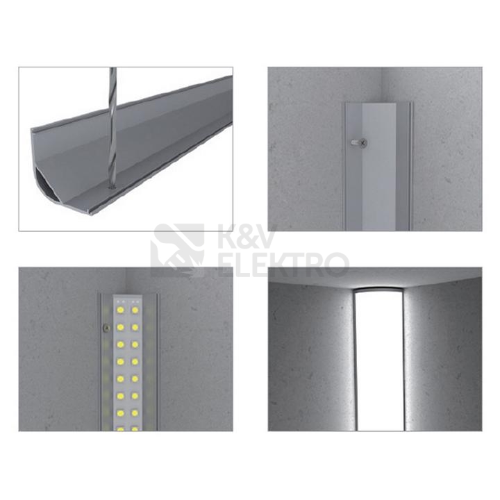 Obrázek produktu Rohový hliníkový profil McLED RL 30x30mm s mléčným difuzorem 2m ML-761.044.02.2 7