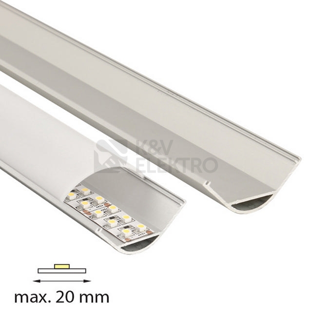 Obrázek produktu Rohový hliníkový profil McLED RL 30x30mm s matným difuzorem 1m ML-761.045.02.1 2