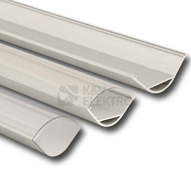 Obrázek produktu Rohový hliníkový profil McLED RL 30x30mm s čirým difuzorem 1m ML-761.046.02.1 1