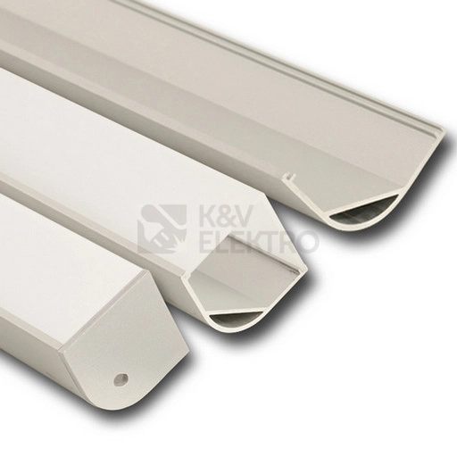 Obrázek produktu Rohový hliníkový profil McLED RH 30x30mm s mléčným difuzorem 1m ML-761.050.02.1 0