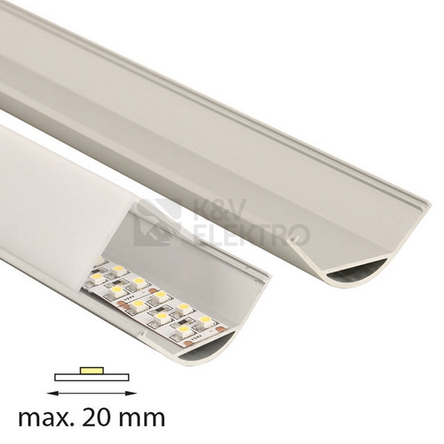 Obrázek produktu Rohový hliníkový profil McLED RH 30x30mm s matným difuzorem 2m ML-761.051.02.2 3