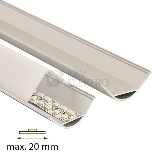 Obrázek produktu Rohový hliníkový profil McLED RH 30x30mm s matným difuzorem 2m ML-761.051.02.2 5