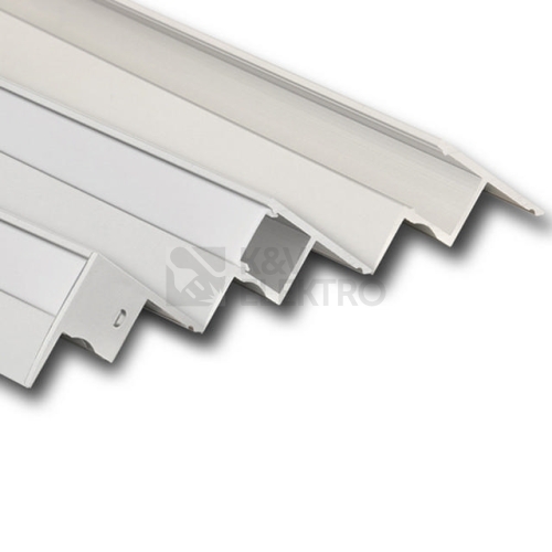 Rohový hliníkový profil McLED RP 35x45mm s mléčným difuzorem 2m ML-761.053.02.2