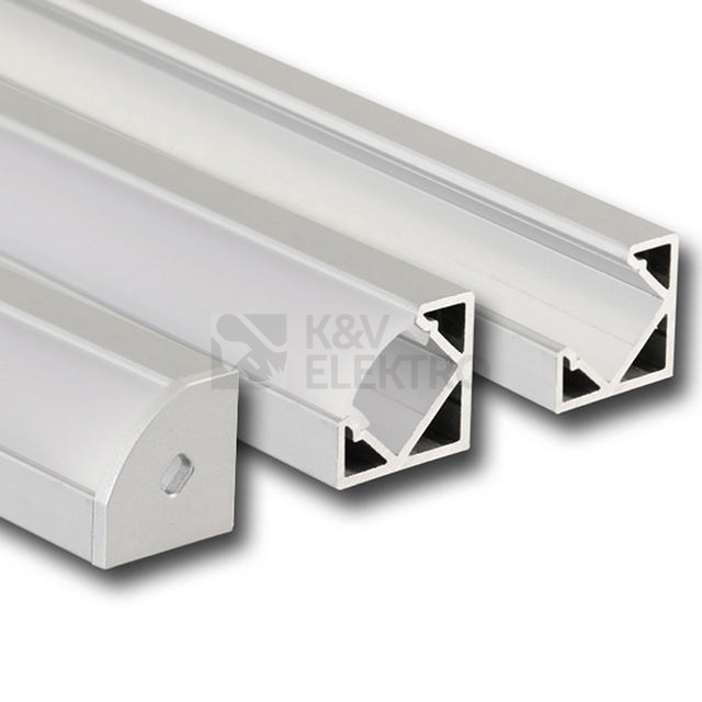 Obrázek produktu Rohový hliníkový profil McLED RT 19x19mm s matným difuzorem 1m ML-761.055.02.1 0