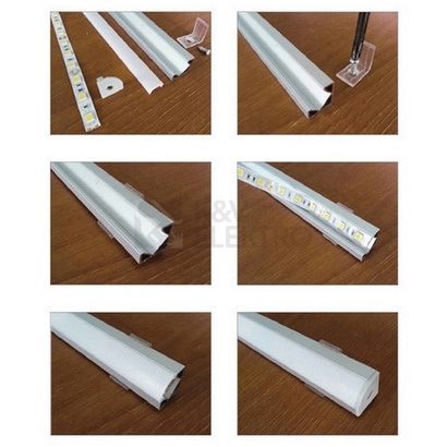 Obrázek produktu Rohový hliníkový profil McLED RT 19x19mm s matným difuzorem 2m ML-761.055.02.2 3