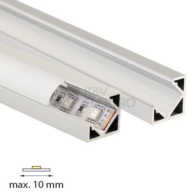 Obrázek produktu Rohový hliníkový profil McLED RT 19x19mm s čirým difuzorem 2m ML-761.056.02.2 3