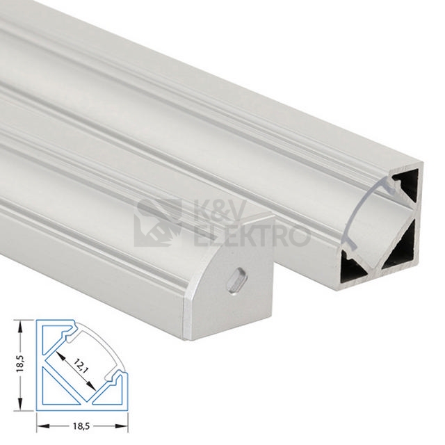 Obrázek produktu Rohový hliníkový profil McLED RT 19x19mm s čirým difuzorem 2m ML-761.056.02.2 6