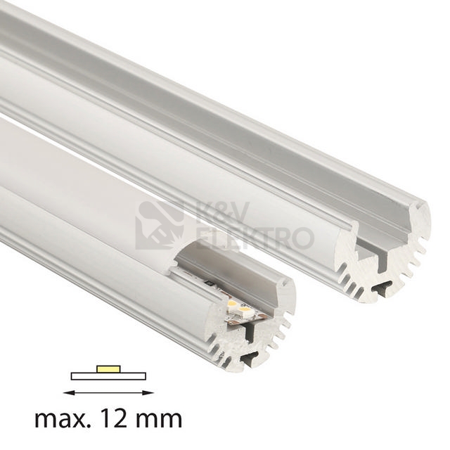 Obrázek produktu Kruhový hliníkový profil McLED ZP průměr 23mm s mléčným difuzorem 2m ML-761.060.02.2 1