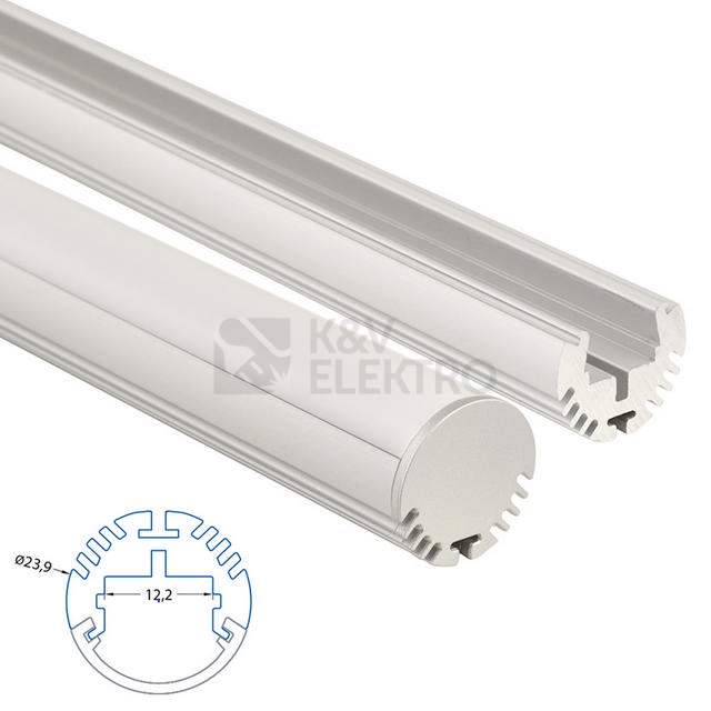 Obrázek produktu Kruhový hliníkový profil McLED ZP průměr 23mm s mléčným difuzorem 2m ML-761.060.02.2 4