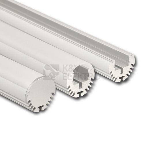 Kruhový hliníkový profil McLED ZP průměr 23mm s matným difuzorem 1m ML-761.061.02.1