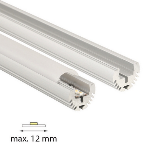 Kruhový hliníkový profil McLED ZP průměr 23mm s matným difuzorem 2m ML-761.061.02.2