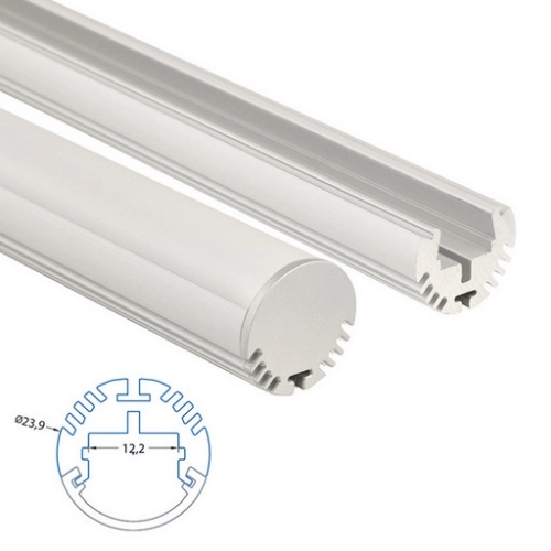 Kruhový hliníkový profil McLED ZP průměr 23mm s matným difuzorem 2m ML-761.061.02.2 (obrázek 3)