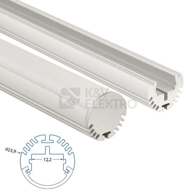 Obrázek produktu Kruhový hliníkový profil McLED ZP průměr 23mm s matným difuzorem 2m ML-761.061.02.2 4