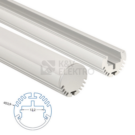 Obrázek produktu Kruhový hliníkový profil McLED ZP průměr 23mm s matným difuzorem 2m ML-761.061.02.2 7