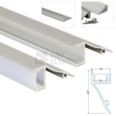 Obrázek produktu Nástěnný hliníkový profil McLED NT 18x41mm s matným difuzorem 1m ML-761.063.02.1 4