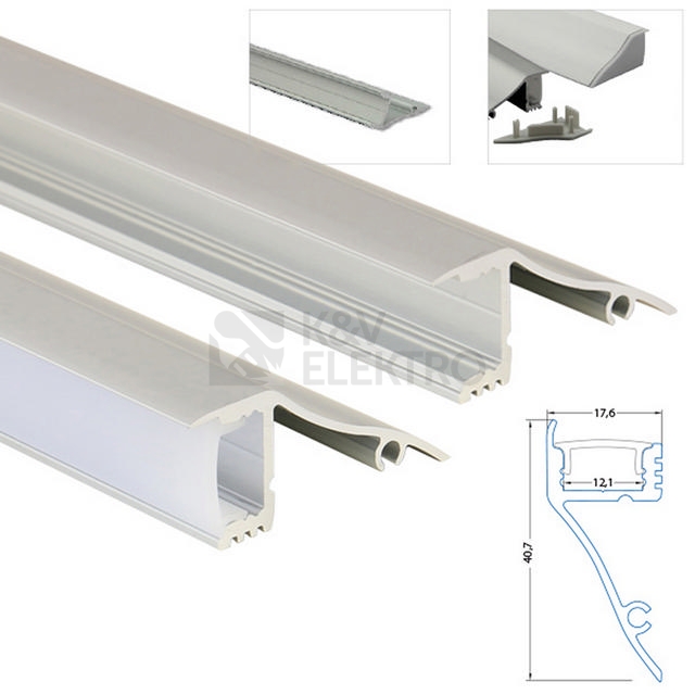 Obrázek produktu Nástěnný hliníkový profil McLED NT 18x41mm s matným difuzorem 2m ML-761.063.02.2 4