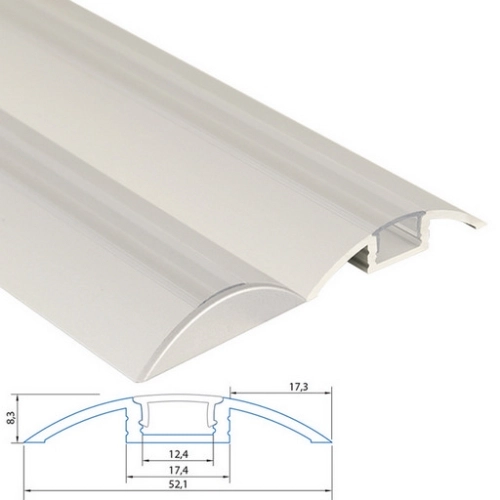 Nášlapný hliníkový profil McLED BH 52x8mm s čirým difuzorem 2m ML-761.070.02.2 (obrázek 6)