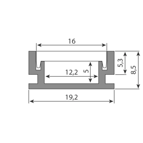 Nášlapný hliníkový profil McLED BD 19x9mm s matným difuzorem 2m ML-761.072.02.2 (obrázek 6)