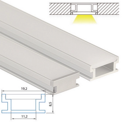 Nášlapný hliníkový profil McLED BD 19x9mm s matným difuzorem 2m ML-761.072.02.2 (obrázek 4)