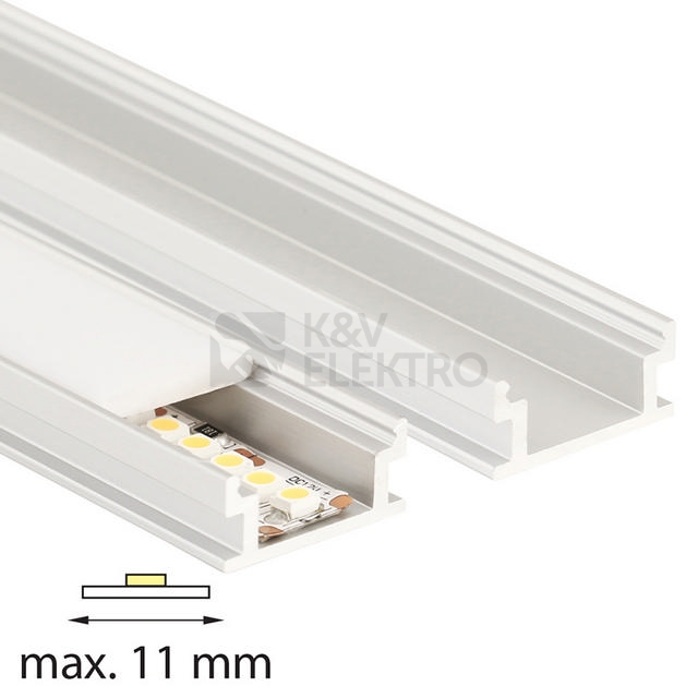 Obrázek produktu Nášlapný hliníkový profil McLED BD 19x9mm s matným difuzorem 2m ML-761.072.02.2 1