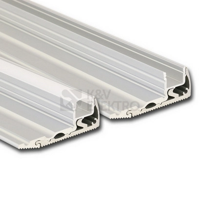 Obrázek produktu Nášlapný hliníkový profil McLED BL 59x22mm stříbrná barva s mléčným difuzorem 2m ML-761.073.02.2 0