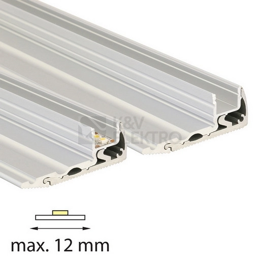 Obrázek produktu Nášlapný hliníkový profil McLED BL 59x22mm stříbrná barva s mléčným difuzorem 2m ML-761.073.02.2 3