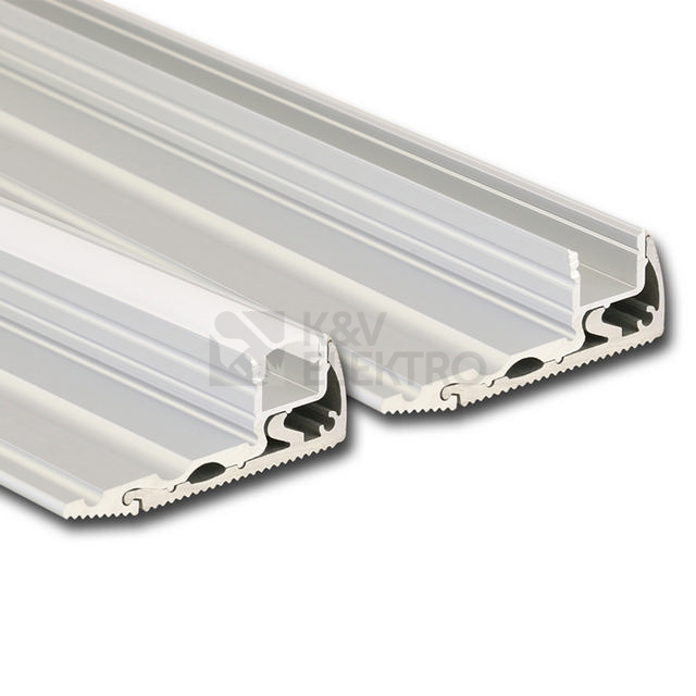 Obrázek produktu Nášlapný hliníkový profil McLED BL 59x22mm stříbrná barva s mléčným difuzorem 2m ML-761.073.02.2 6