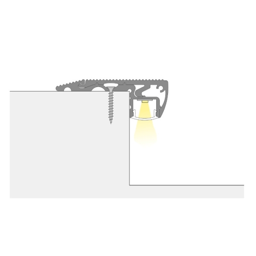 Nášlapný hliníkový profil McLED BQ 59x22mm černá barva s mléčným difuzorem 2m ML-761.074.02.2