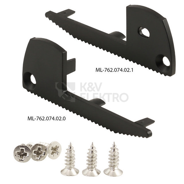 Obrázek produktu Nášlapný hliníkový profil McLED BQ 59x22mm černá barva s mléčným difuzorem 2m ML-761.074.02.2 2