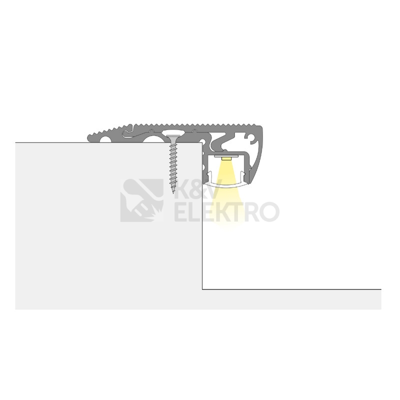 Obrázek produktu Nášlapný hliníkový profil McLED BQ 59x22mm černá barva s mléčným difuzorem 2m ML-761.074.02.2 4