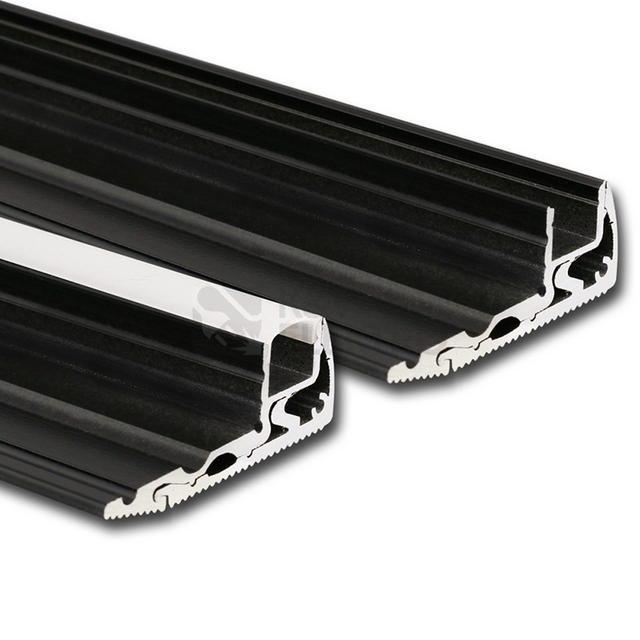 Obrázek produktu Nášlapný hliníkový profil McLED BQ 59x22mm černá barva s mléčným difuzorem 2m ML-761.074.02.2 7