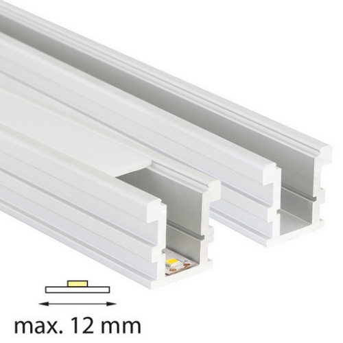 Nášlapný hliníkový profil McLED BV 26x26mm s mléčným difuzorem 2m ML-761.075.02.2