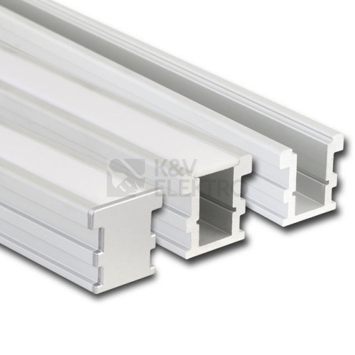 Nášlapný hliníkový profil McLED BV 26x26mm s mléčným difuzorem 2m ML-761.075.02.2