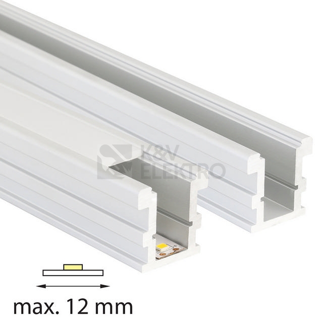 Obrázek produktu Nášlapný hliníkový profil McLED BV 26x26mm s mléčným difuzorem 2m ML-761.075.02.2 1