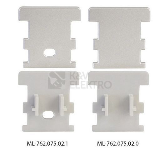 Obrázek produktu Nášlapný hliníkový profil McLED BV 26x26mm s mléčným difuzorem 2m ML-761.075.02.2 2