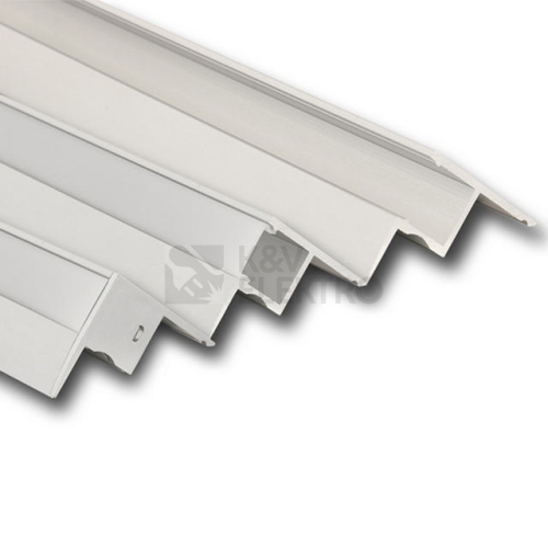 Rohový hliníkový profil McLED RP 35x45mm s matným difuzorem 2m ML-761.083.02.2