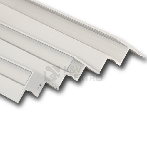 Rohový hliníkový profil McLED RP 35x45mm s čirým difuzorem 2m ML-761.084.02.2