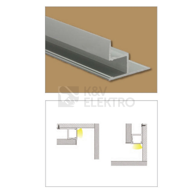 Obrázek produktu Rohový hliníkový profil McLED RP 35x45mm s čirým difuzorem 2m ML-761.084.02.2 3