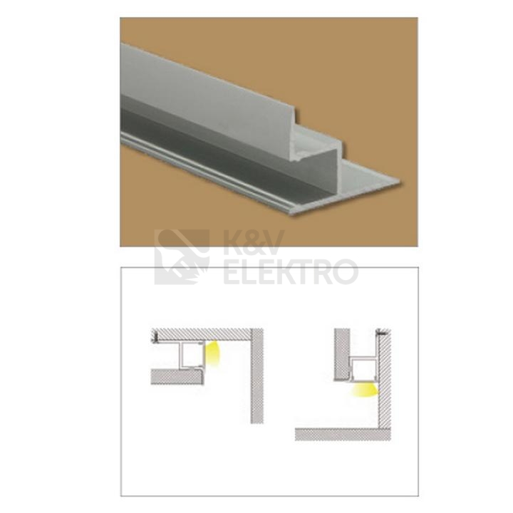 Obrázek produktu Rohový hliníkový profil McLED RP 35x45mm s čirým difuzorem 2m ML-761.084.02.2 7