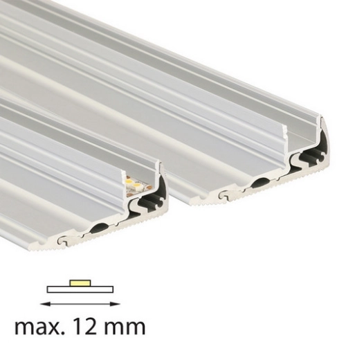 Nášlapný hliníkový profil McLED BL 59x22mm stříbrná barva s matným difuzorem 2m ML-761.085.02.2 (obrázek 7)