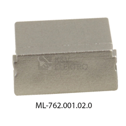 Koncovka LED profilu PG bez otvoru stříbrná McLED ML-762.001.02.0