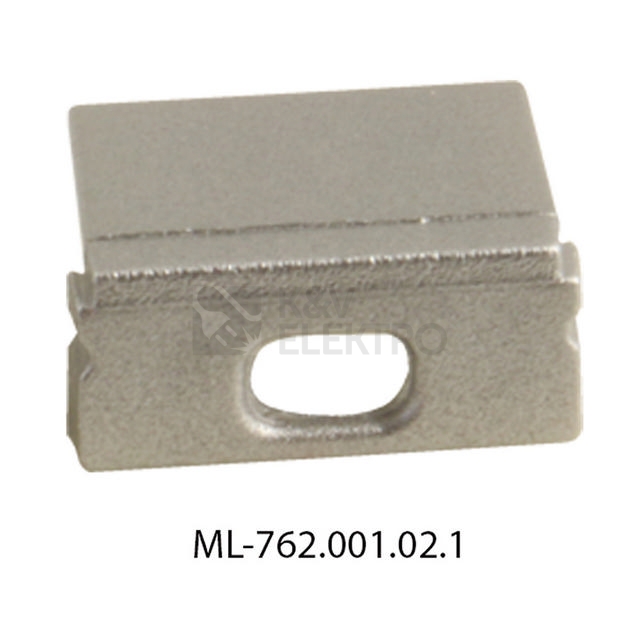 Obrázek produktu Koncovka LED profilu PG s otvorem stříbrná McLED ML-762.001.02.1 0