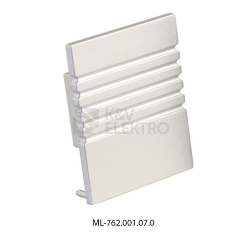 Koncovka LED profilu bez otvoru pro PC stříbrná McLED ML-762.001.07.0