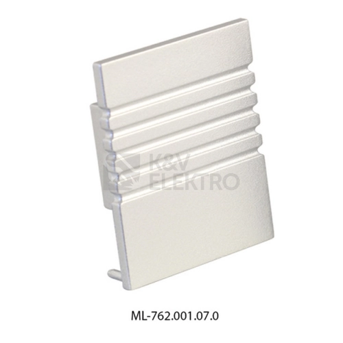 Koncovka LED profilu bez otvoru pro PC stříbrná McLED ML-762.001.07.0