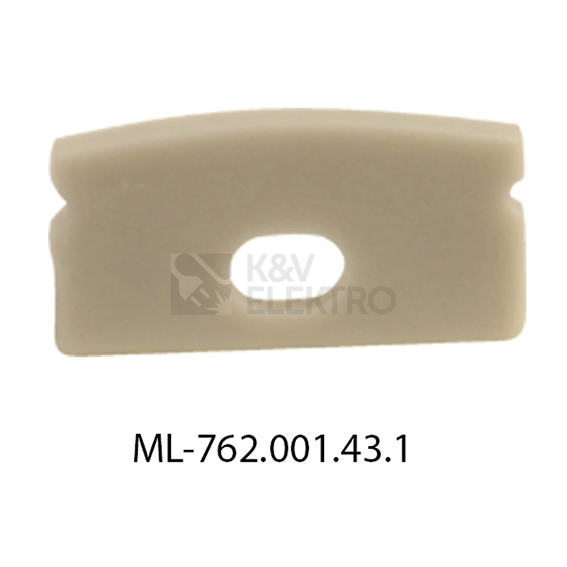 Obrázek produktu Koncovka LED profilu PQ s otvorem šedá McLED ML-762.001.43.1 0