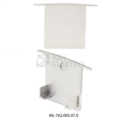 Koncovka LED profilu AD bez otvoru stříbrná McLED ML-762.005.07.0
